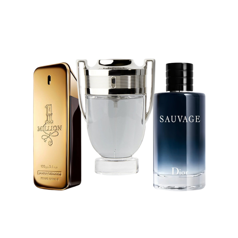 Kit Triple Impacto: 1 Million + Invictus + Dior Sauvage