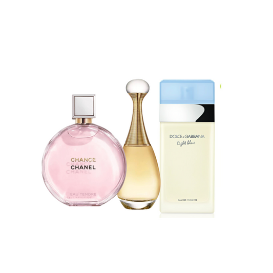 Kit Elegance Collection: Chance + J'adore + Light Blue