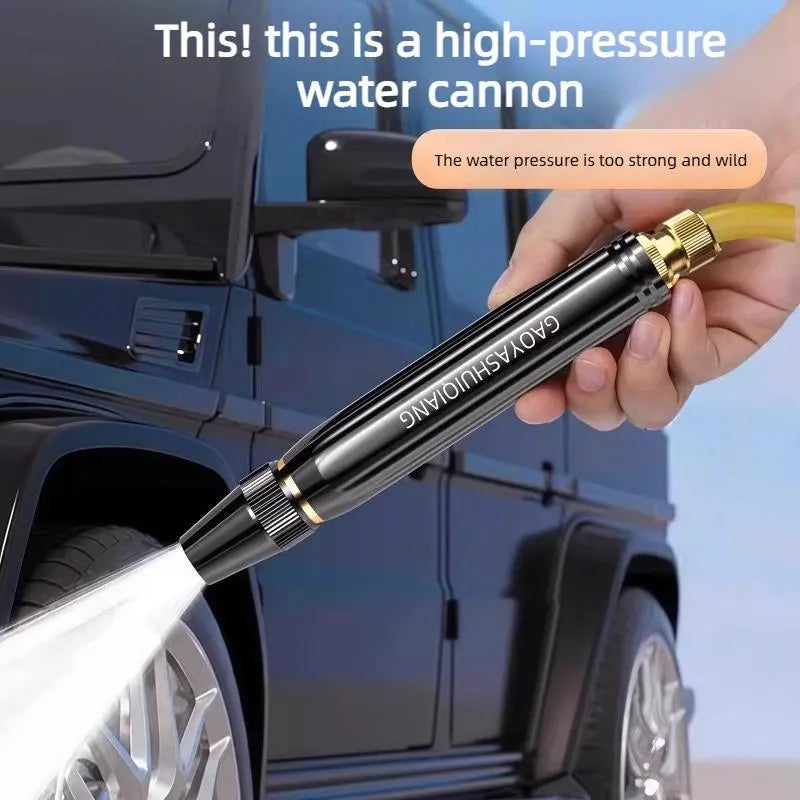 Home high-pressure car wash water gun with booster nozzle a must-have for watering plants and vegetables, and car washing.