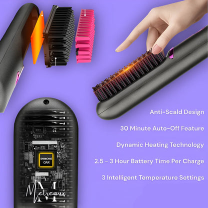 Varlen Wireless Ceramic Hair Straightening Comb